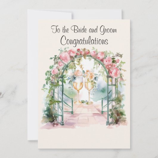 花婿へのお祝いカード 招待状 (正面)