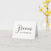 花婿への結婚愛のメッセージ カード (黄色い花)
