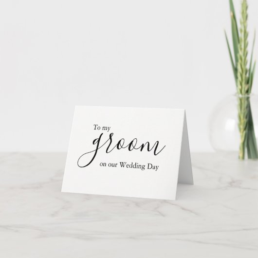 花婿への結婚愛のメッセージ カード (正面)