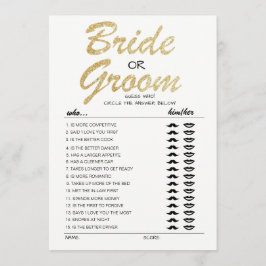 花婿または花嫁のゲーム - 完全に編集可能なカード 招待状