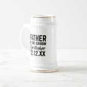 花婿または花嫁のビールスタイ結婚ンの父 ビールジョッキ (正面左)