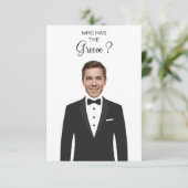 花婿を誰がスクラッチオフゲーム ブライダルシャワー サンキューカード (スタンド正面)