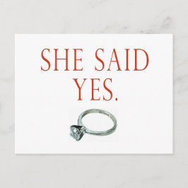 花婿エンゲージメントギフトとTシャツ 案内ポストカード