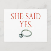 花婿エンゲージメントギフトとTシャツ 案内ポストカード (正面)