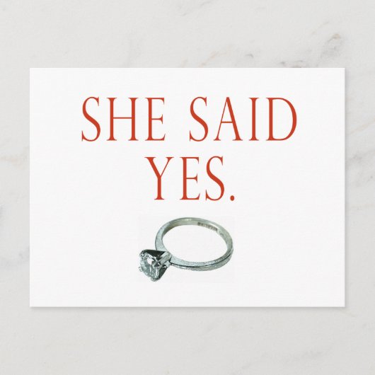 花婿エンゲージメントギフトとTシャツ 案内ポストカード (正面)