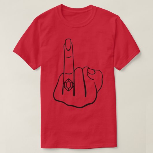花婿カップル 指輪 お互いのペア 彼のと彼女の Tシャツ (デザイン正面)