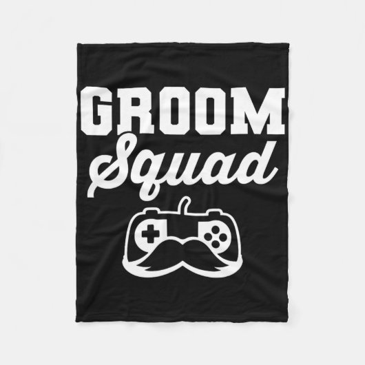 花婿チーム  バチェラーパーティー  groom squad フリースブランケット (正面)