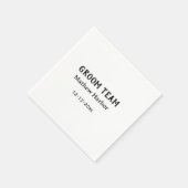 花婿チーム 介添人 名前 日付 バチェラー・パーティー スタンダードカクテルナプキン (角)