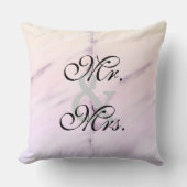 花婿パープルクリームウォーターカラーリバーシブル クッション (正面)