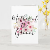 花婿フローラの水色ブライダルパーティ カード (黄色い花)