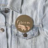 花婿ボタンのボトルの菊 缶バッジ (インサイチュ)