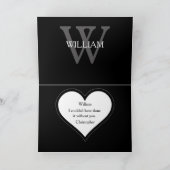 花婿介添人ありがとうモノグラムとネームカッコいいカード サンキューカード (内部)