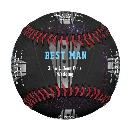 花婿介添人ありがとう 野球ボール (正面)