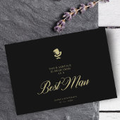 花婿介添人おもしろいの結婚ミニマル提案カード