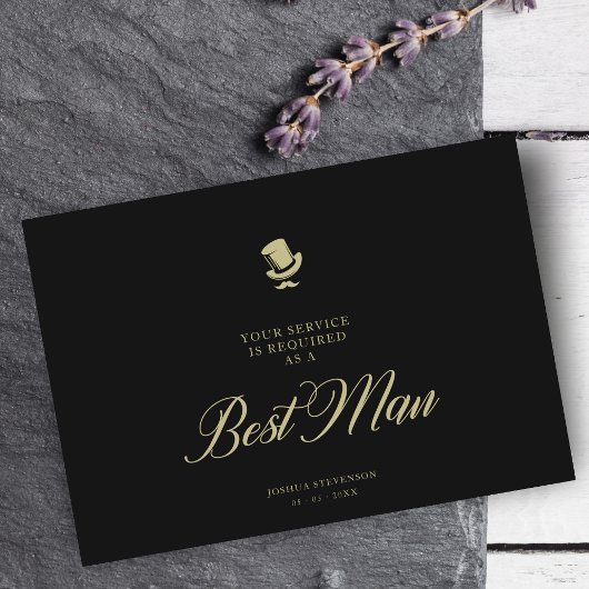 花婿介添人おもしろいの結婚ミニマル提案カード