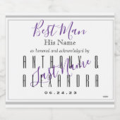 花婿介添人きらめくワインラベルHAMbyWG スパークリングワインラベル (シングルラベル)