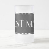 花婿介添人すりマグカップ フロストグラスビールジョッキ (中央)