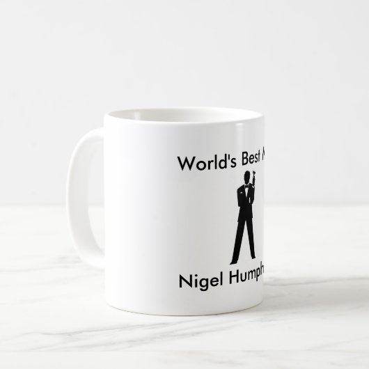 花婿介添人のギフトのマグ コーヒーマグカップ (正面左)