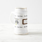 花婿介添人のマグのテンプレート ビールジョッキ (正面左)