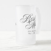 花婿介添人のマグ フロストグラスビールジョッキ (正面右)