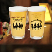 花婿介添人の最後のロデオカウボーイサンセットパーティードリンク タンブラーグラス