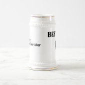 花婿介添人の結婚式ビールステイン ビールジョッキ (中央)