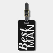 花婿介添人の黒及び白 ラゲッジタグ (正面縦)