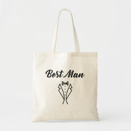 花婿介添人のBowtieのタキシードの結婚祝い トートバッグ