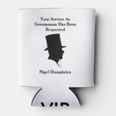 花婿介添人またはグロムスマン招待状 缶クーラー (正面)