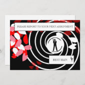 花婿介添人またはGroomsman招待状カード 招待状 (正面/裏面)