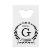 花婿介添人イニシャル クレジットカード栓抜き (裏面)