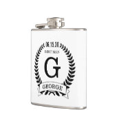 花婿介添人イニシャル フラスク (左)