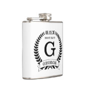 花婿介添人イニシャル フラスク (右)