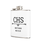 花婿介添人イニシャル フラスク (左)