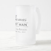 花婿介添人ウェディングパーティー曇りマグカップ(16oz) フロストグラスビールジョッキ (正面右)