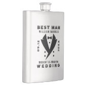 花婿介添人エレガントタキシード黒いタイ結婚ポギー フラスク (右)