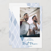 花婿介添人エレガント抽象芸術写真 (正面/裏面)