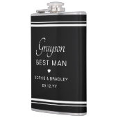 花婿介添人カスタムパーソナライズされた結婚披露宴 フラスク (左)