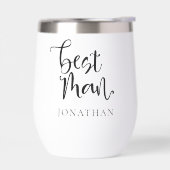 花婿介添人ギフト名ブラックスクリプト (左面)