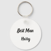 花婿介添人ギフト名前をカスタムする結婚ギフト キーホルダー (正面)