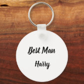 花婿介添人ギフト名前をカスタムする結婚ギフト キーホルダー (正面)