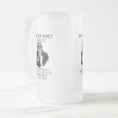 花婿介添人グルームスマン·プロポーズアンクル·サム·アイ·ワン·ユー フロストグラスビールジョッキ (正面左)