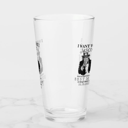 花婿介添人グロムスマン提案叔父サム私はあなたがほしい タンブラーグラス (左)