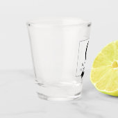 花婿介添人グロモノグラムのムスマンBow Tieありがとう ショットグラス (左)