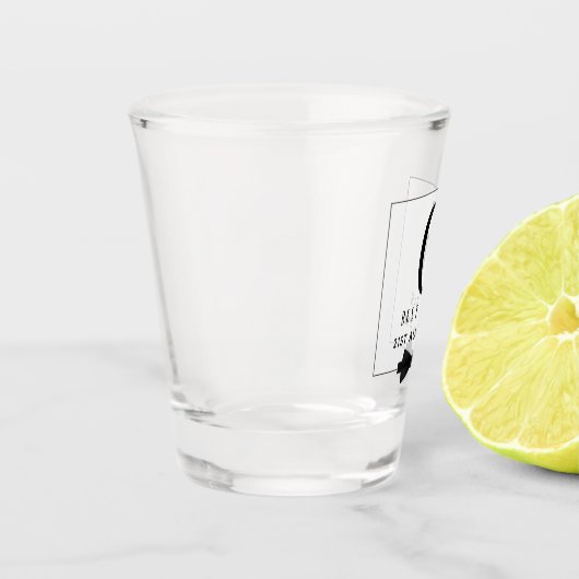 花婿介添人グロモノグラムのムスマンBow Tieありがとう ショットグラス (左)