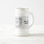 花婿介添人シンプルミニマリストシールドありがとう ビールジョッキ (正面右)