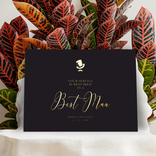 花婿介添人シ結婚ックのミニマル提案 箔招待状