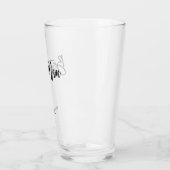 花婿介添人タイポグラフィ/名前/ブラックギフト タンブラーグラス (左)