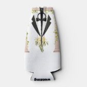 花婿介添人タキシード結婚フローラのアーチブライダルパーティ ボトルクーラー (裏面)