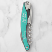 花婿介添人ターコイズ結婚コルクねじ ソムリエナイフ (裏面)